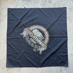 Vintage 2000 Sturgis Black Hills Rally Bandana Black